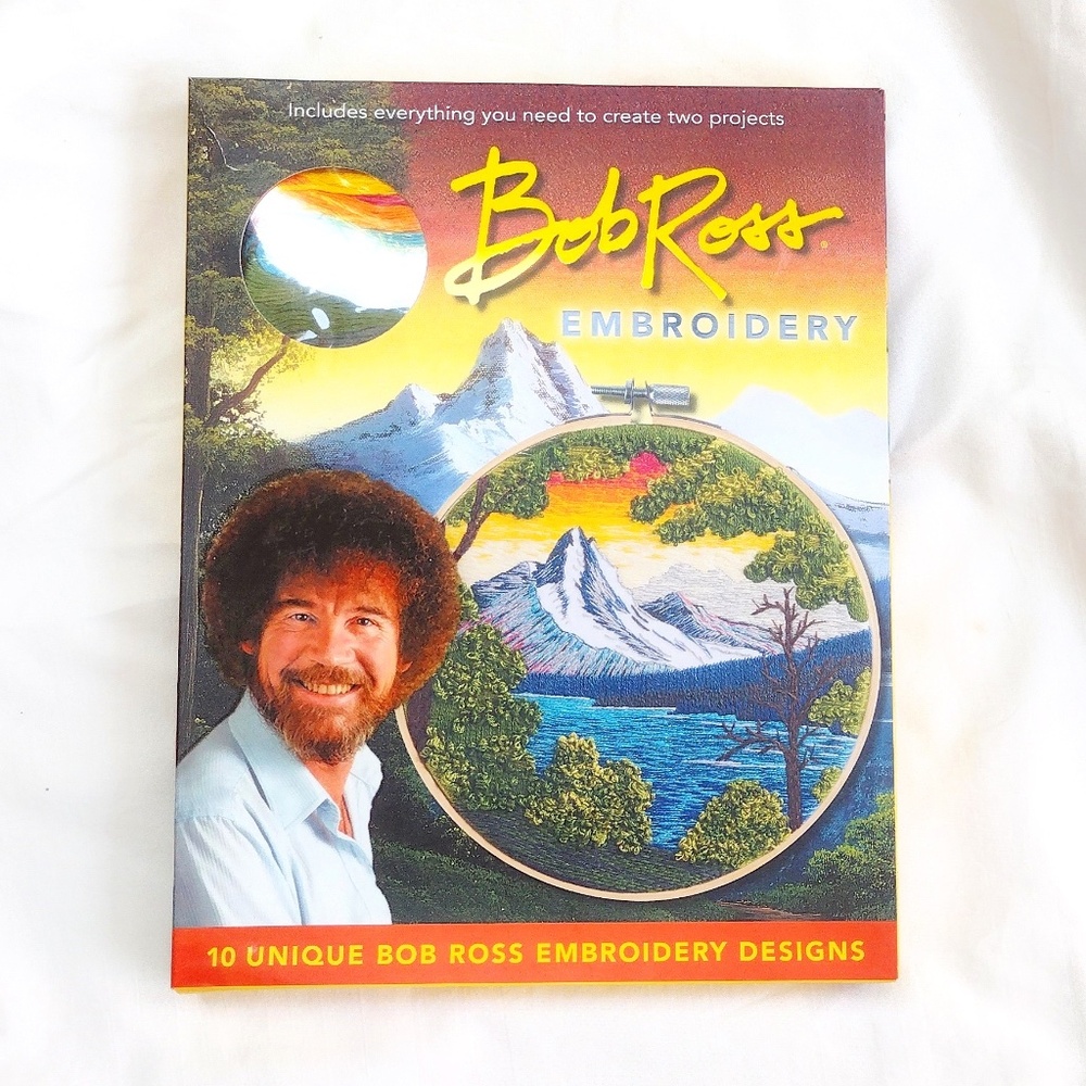 Bob Ross Embroidery Sewing Kit / Bob Ross Embroidery Designs / Complete Kit